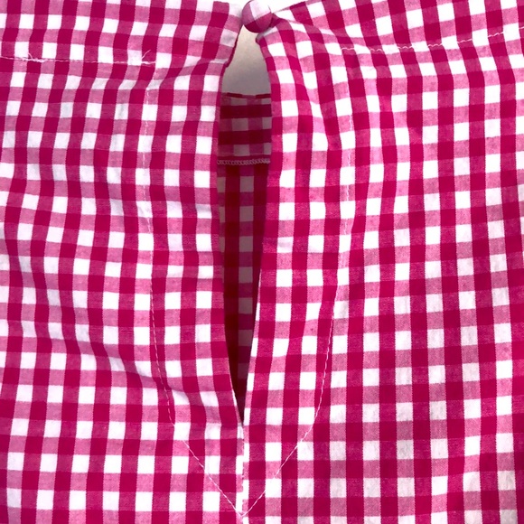 Pretty pink checked blouse with ruffle sleeve L - Picture 2 of 7